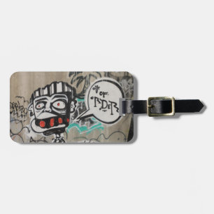 Uit orde graffiti bagagelabel