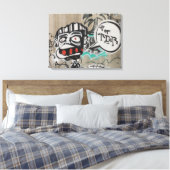 Uit orde graffiti canvas afdruk (Insitu (Slaapkamer))