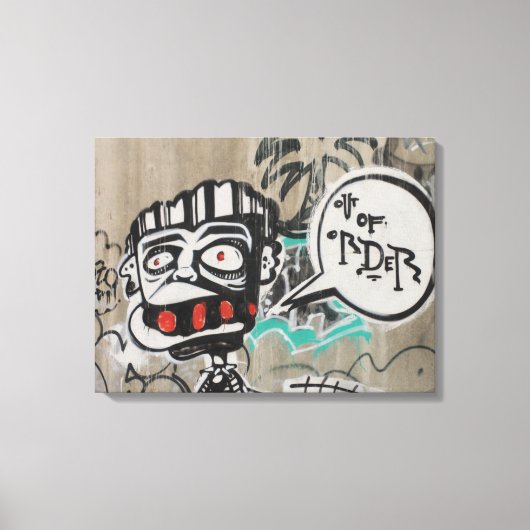 Uit orde graffiti canvas afdruk (Voorkant)