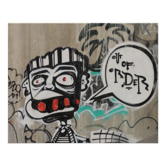 Uit orde graffiti poster (Voorkant)