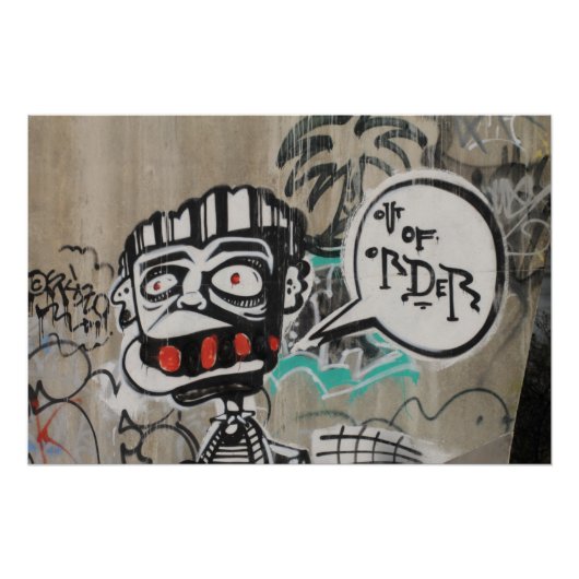 Uit orde graffiti poster (Voorkant)