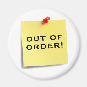 Uit orde! magneet (Voorkant)