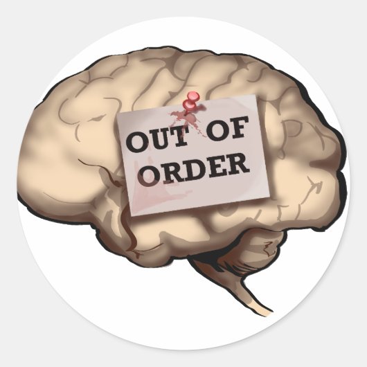 Uit orde ronde sticker (Voorkant)