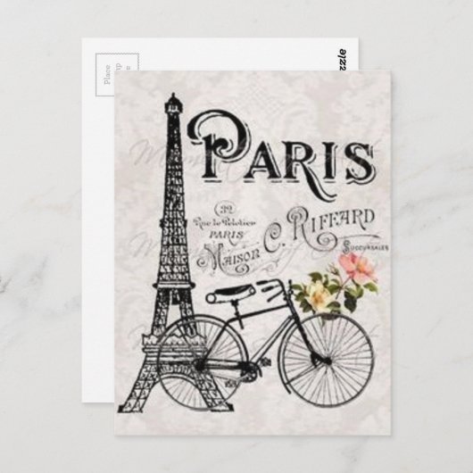 Uit Parijs met liefde Briefkaart (Voorkant / Achterkant)