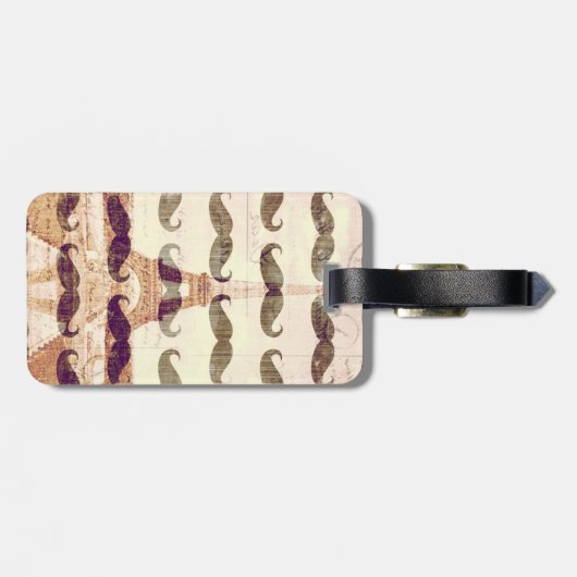 Uit Parijs met snor Bagagelabel (Achterkant horizontaal)