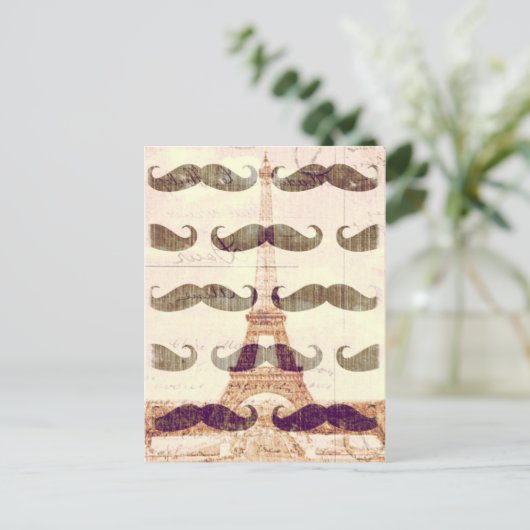 Uit Parijs met snor Briefkaart (Staand voorkant)