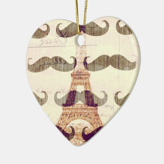 Uit Parijs met snor Keramisch Ornament (Links)