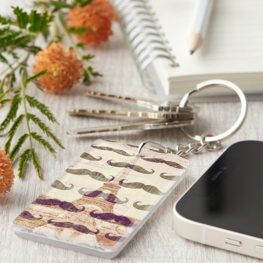 Uit Parijs met snor Sleutelhanger (Voorkant Rechts)