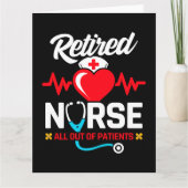 Uit Patiënten Gepensioneerd Grappig Verpleegkundig Kaart (Voorkant)