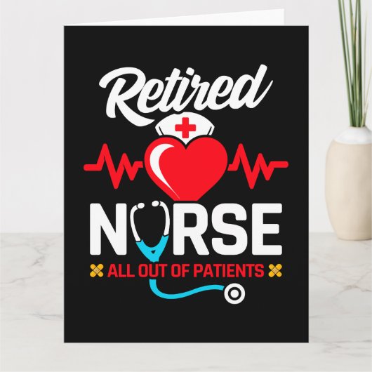 Uit Patiënten Gepensioneerd Grappig Verpleegkundig Kaart (Voorkant)