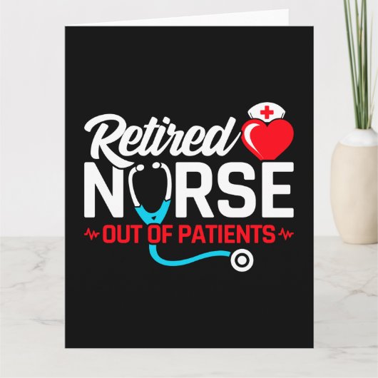 Uit Patiënten Gepensioneerd Grappig Verpleegkundig Kaart (Voorkant)