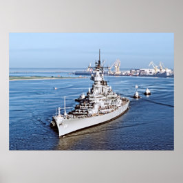 Uit pensionering: slagschip Wisconsin Poster