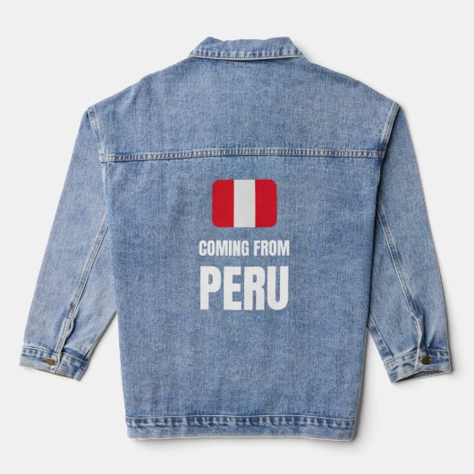 Uit Peru komen Denim Jacket (Achterkant)