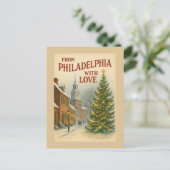 uit Philadelphia met liefde voor kerst Feestdagenkaart (Staand voorkant)