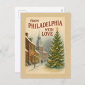 uit Philadelphia met liefde voor kerst Feestdagenkaart (Voorkant / Achterkant)