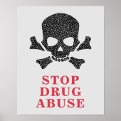 Uit pillen vervaardigde schedel Stop Poster drugsm (Voorkant)