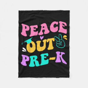 Uit Pre-k Grade Laatste Dag van de School Leraar K Fleece Deken