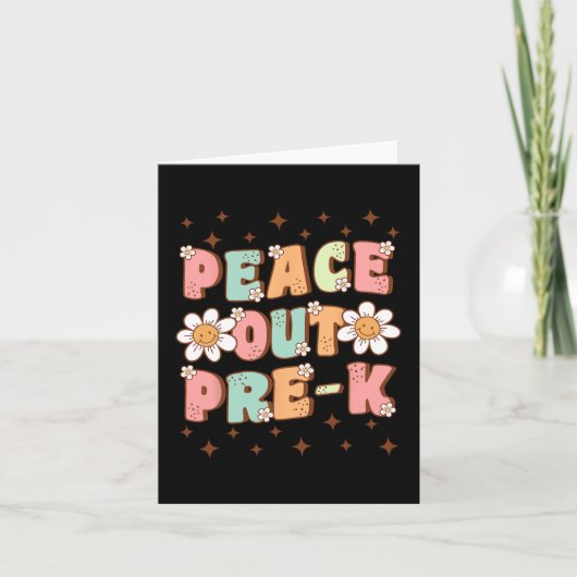Uit Pre-k Schattige Groovy Laatste Dag van de Kleu Kaart (Voorkant)