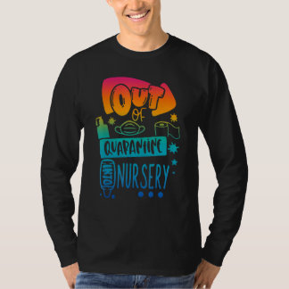 Uit quarantaine naar verpleegster terug naar schoo t-shirt