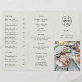 Uit | Restaurant Gray Logo Foto Menu (Voorkant)