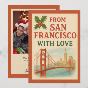 Uit San Francisco met liefde aangepaste kerst Kaart