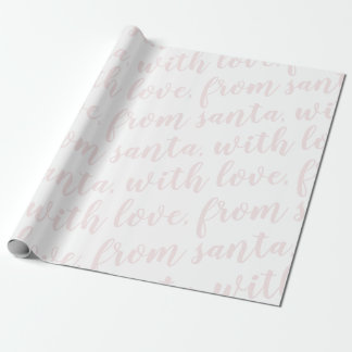 uit santa , met liefde en blozen cadeaupapier