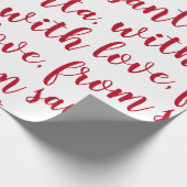 uit santa , met rode liefde cadeaupapier (Hoek)