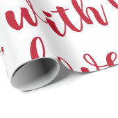 uit santa , met rode liefde cadeaupapier (Rol Hoek)