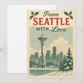  uit Seattle met liefde voor kerst Feestdagenkaart (Voorkant / Achterkant)