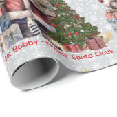 Uit Sinterklaas Voeg kindernaam jongen of meisje Cadeaupapier (Rol Hoek)