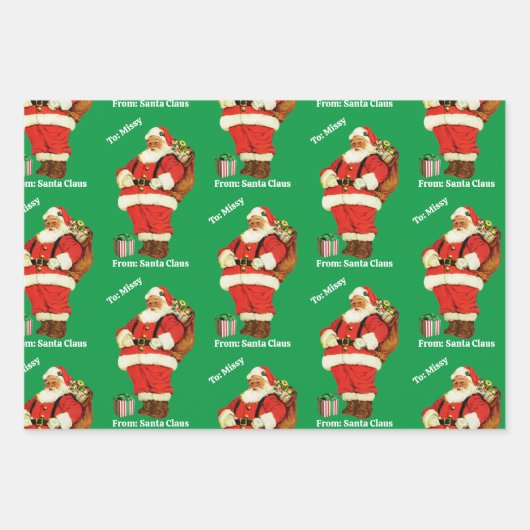 Uit Sinterklaas Voeg kindernamen toe 3 Inpakpapier Vel (Voorkant 2)