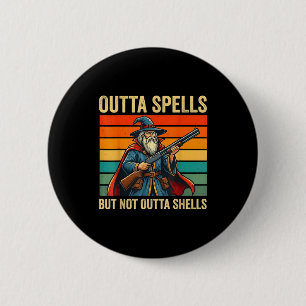 Uit toverspreuken maar niet uit patronen Tovenaar  Ronde Button 5,7 Cm