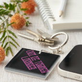 Uit towner Lounger Sleutelhanger roze/zwart (Voorkant Rechts)