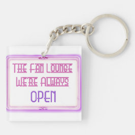 Uit towner Lounger Sleutelhanger roze/zwart