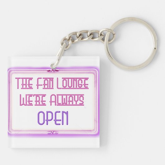 Uit towner Lounger Sleutelhanger roze/zwart (Achterkant)