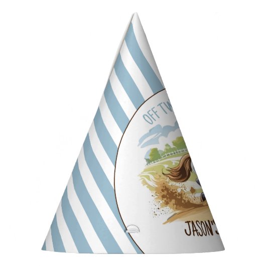 Uit twee races de paardensport verjaardag gedrukt feesthoedjes (Links)