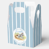 Uit twee races de ruiterpartij gedrukt bedankdoosjes (Geopend)