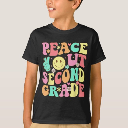 Uit tweede klas Groovy 2e klas laatste schooldag T-shirt (Voorkant)