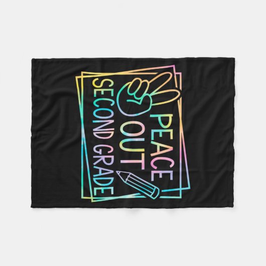 Uit tweede klas laatste dag van school zomervakant fleece deken (Voorkant (Horizontaal))