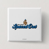 Uit Vierkante Button 5,1 Cm (Voorkant)