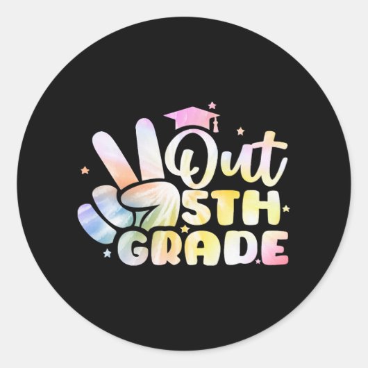 Uit vijfde 5e klas CL van 2023 goed Ronde Sticker (Voorkant)