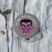 Uit voor een beet Vampire Halloween party button (In situ)