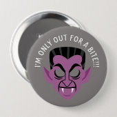 Uit voor een beet Vampire Halloween party button (Voorkant /achterkant)