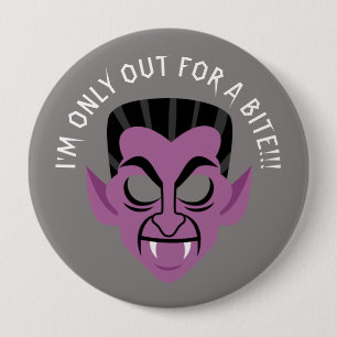 Uit voor een beet Vampire Halloween party button