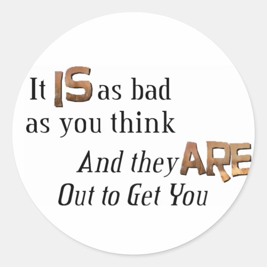 Uit voor je ronde sticker (Voorkant)