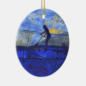 Uit voor wat lucht - Kick-Scooter Champ Keramisch Ornament (Rechts)