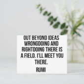 Uit voorbij ideeën… Rumi Briefkaart (Staand voorkant)