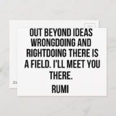 Uit voorbij ideeën… Rumi Briefkaart (Voorkant / Achterkant)