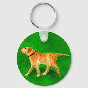Uit wandelen met de hond sleutelhanger