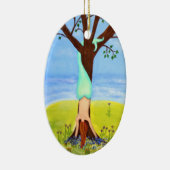 "Uit water" Zeemeerminnende kunst Keramisch Ornament (Rechts)